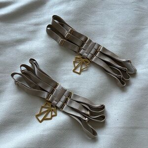 Bordelle Deco adjustable garters in caramel